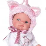 Antonio Juan realistische Babypuppe Einhorn Rosa 21 cm