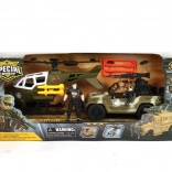 Militär-Set mit Fahrzeug und Hubschrauber