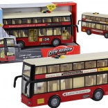 Roter zweistöckiger Stadtbus mit Licht und Sound 1:16