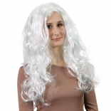 Perücke Engel mit langen weißen welligen Haaren