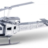 3D Modell des Metallhubschraubers Bell UH-1 Huey