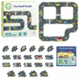 Woopie Green Stadtpuzzle für Kinder - Autorennbahn