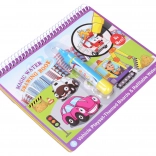 Wasser-Malbuch Autos mit Stift 19 × 16 cm