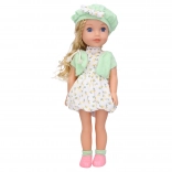 Puppe mit Geräuschen 36 cm mit Handtasche und Mütze