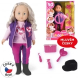 Puppe Adélka Jockey sprechend 38 cm