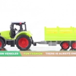 Plastiktraktor mit Heuballentransporter