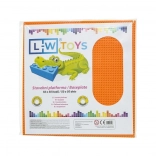 L-W Toys große Bauplatte 50 × 50 Noppen orange