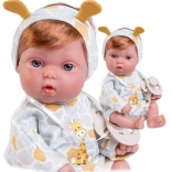 Realistische Baby-Puppe Picolín mit Giraffenkleidung 21 cm