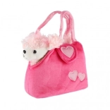 Plüschhündchen in rosa Handtasche