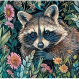Puzzle Waschbär in Blumen 1000 Teile CHERRY PAZZI