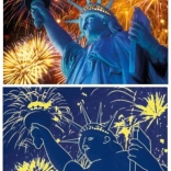 Dino leuchtendes Puzzle – Freiheitsstatue, 1000 Teile