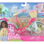 Barbie-Puppenfahrrad mit Korb und Helm