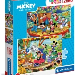 Puzzle 2x60 Teile – Micky und Freunde