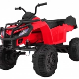 Elektrisches Kinder-Quad XL 4x4 mit Kofferraum, Softstart, EVA-Rädern, LED und Audio – Rot