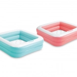 Aufblasbares quadratisches Kinderplanschbecken 86 × 86 cm mit weichem Boden