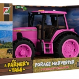 Rosa Traktor mit Licht- und Soundfunktion