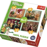 Puzzle Treflíci 4v1 mit unterschiedlichem Schwierigkeitsgrad