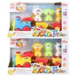 Unterhaltsamer Zug mit Tieren auf Batterien