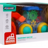 Interaktiver transparenter Bagger mit Lichtern, Geräuschen und Zahnrädern 3+