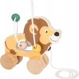 SMALL FOOT Holz-Ziehtier Löwe mit Motorik-Labyrinth