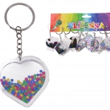Acryl-Schlüsselanhänger mit Glitzer – Herz