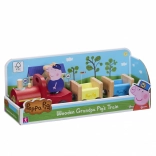 Holzzug Peppa Pig mit Opa Schwein