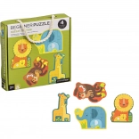 Petit Collage Erste Puzzle Safari-Babys