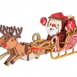 Woodcraft hölzernes 3D-Puzzle Santas Schlitten