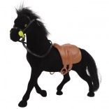 Samtige Figur eines schwarzen Pferdes Farm