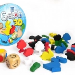 Gesellschaftsspiel Grabolo 3D mit Holzfiguren
