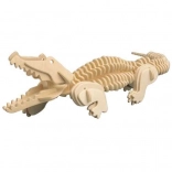 Woodcraft Holz-3D-Puzzle Krokodil, 94 Teile