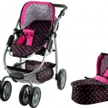 Puppenwagen Alice 2-in-1 mit tiefem Korb und Sportsitz