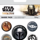 Email-Pin MANDALORIAN – Set 38 mm + 4× 25 mm