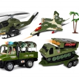 Militär-Konvoi-Auto mit Anhänger und Soldat 63 cm