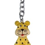 Großer Holzschlüsselanhänger Leopard