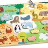 Holzpuzzle Tiere für Kinder