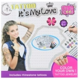 Kreatives Glitzer- und Steinchen-Tattoo-Set für Kinder 6+