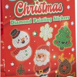 Grafix Diamant-Aufkleber – weihnachtliches Diamond Painting, 12 Stück