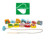 Cubika Holz-Ziehfäden Fahrzeuge