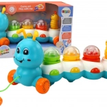 Bunte Zieh-Raupe mit Lichtern und Geräuschen