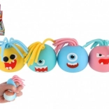 Antistressball mit Gesicht – Fransen, Farbmix