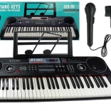 Elektronisches Keyboard mit 61 Tasten, Mikrofon und Stromversorgung
