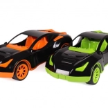 sportliches Kunststoffauto 38 cm mit Freilauf, 2 Farben