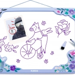 Djeco magnetische abwischbare Tafel Zebra mit Holzrahmen