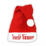 Weihnachtsmütze mit dem Schriftzug Frohe Weihnachten