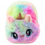 Plüsch-Kinder-Rucksack Einhorn Regenbogen 20 cm 3L