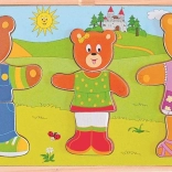 WOODY Anziehpuzzle – Bärenfamilie
