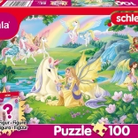 Puzzle Bayala: magische Einhörner 100 Teile mit SCHLEICH-Figur