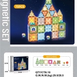 Magnetisches 3D-Konstruktionsset mit leuchtenden Scheiben, 75 Teile