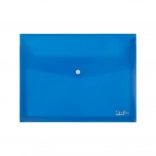 Dokumentenmappe A4 Opaline mit Druckknopf, blau, 5er-Pack